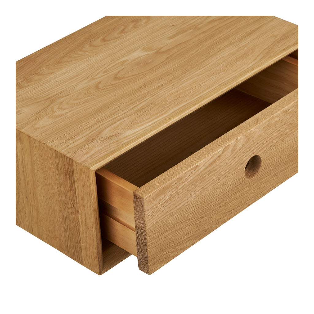 Luzern Wandkastje - Wandkastje, 1 lade, gelakt eikenhout, 40x25x15 cm