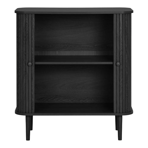Zwart dressoir Nikko met 2 deuren - 80x40x87 cm