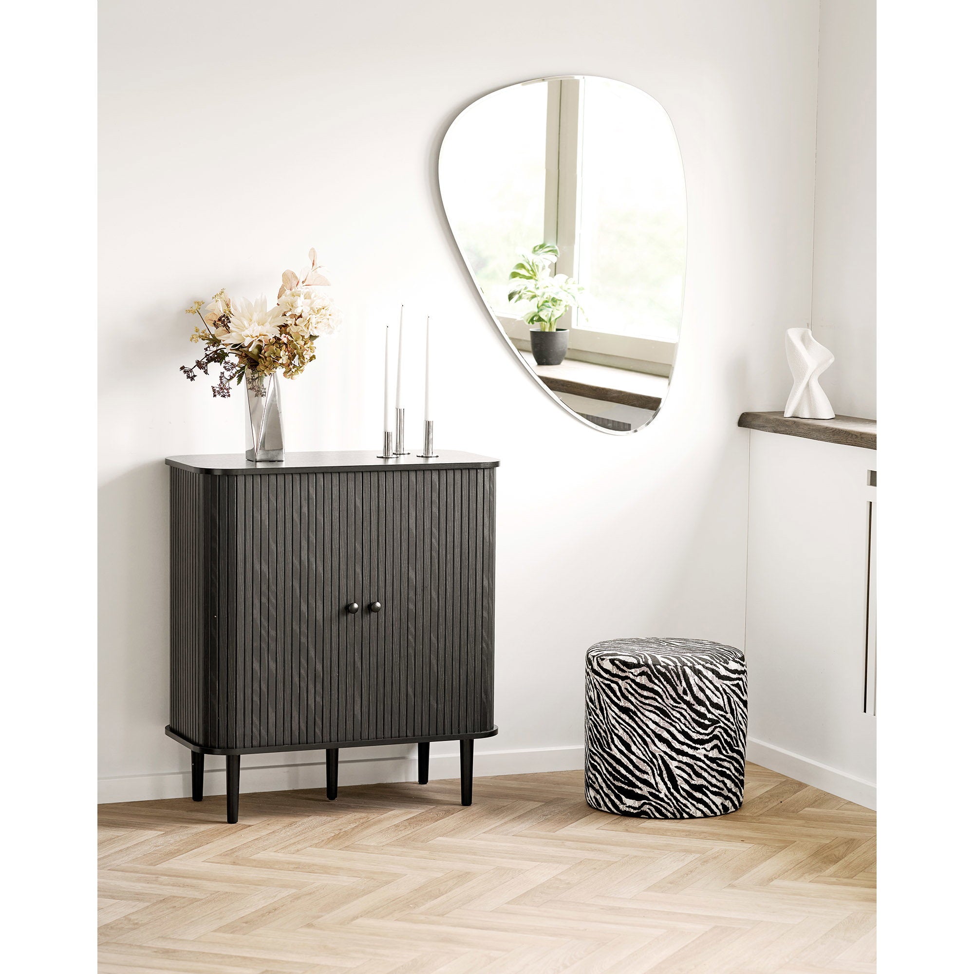 Nikko Dressoir - Dressoir, 2 deuren, zwart 80x40x87 cm