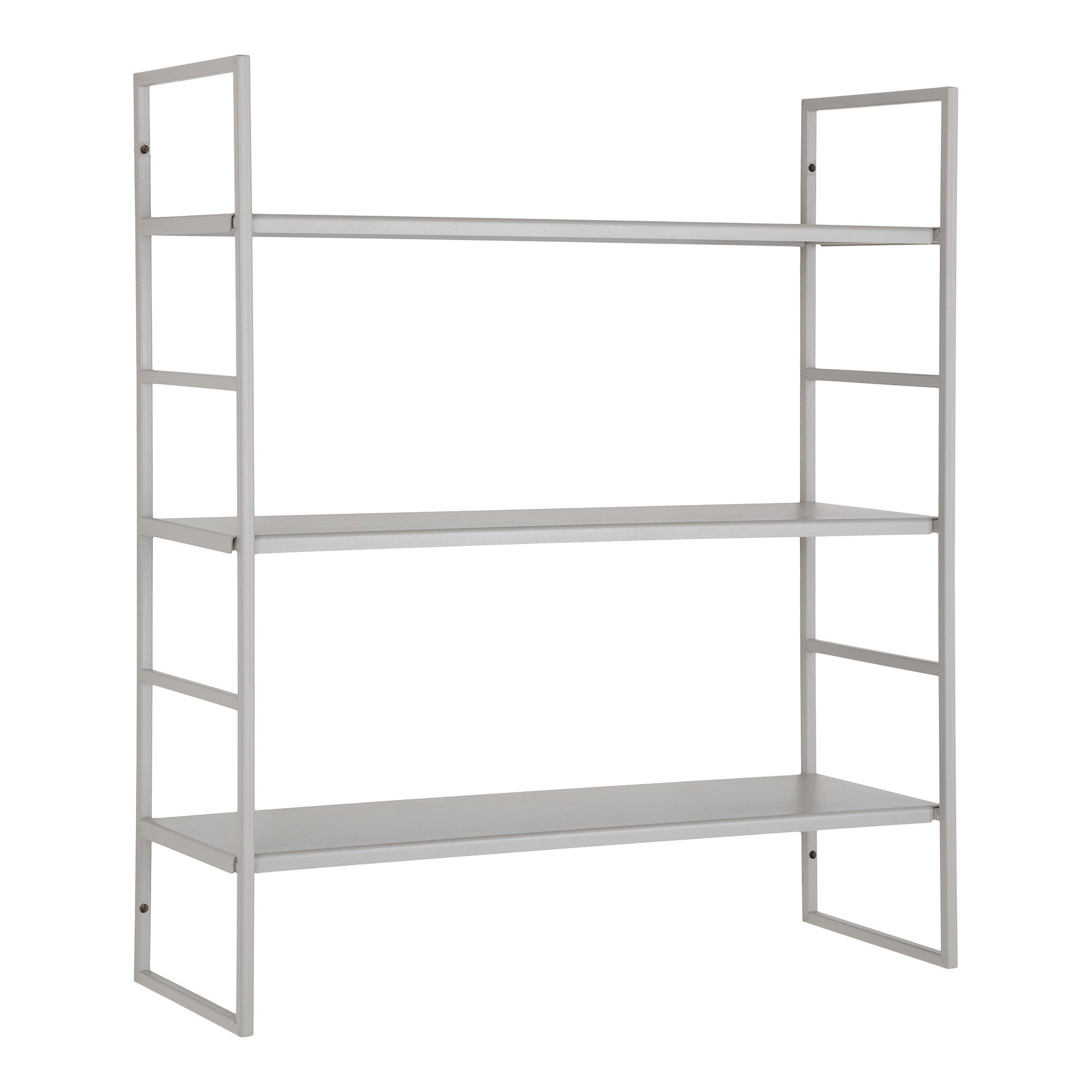 Beja Wandrek - Staal, grijs, 3 planken 48x17x55 cm