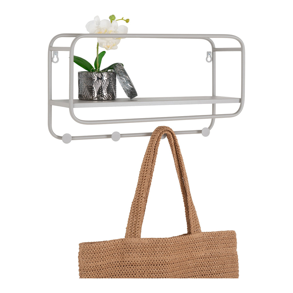 Feira Hoedenplank - Staal, grijs 45x15x25 cm