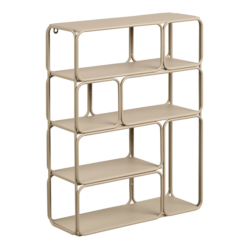 Lanciano Wandplank - Metaal, beige 48x18x64 cm