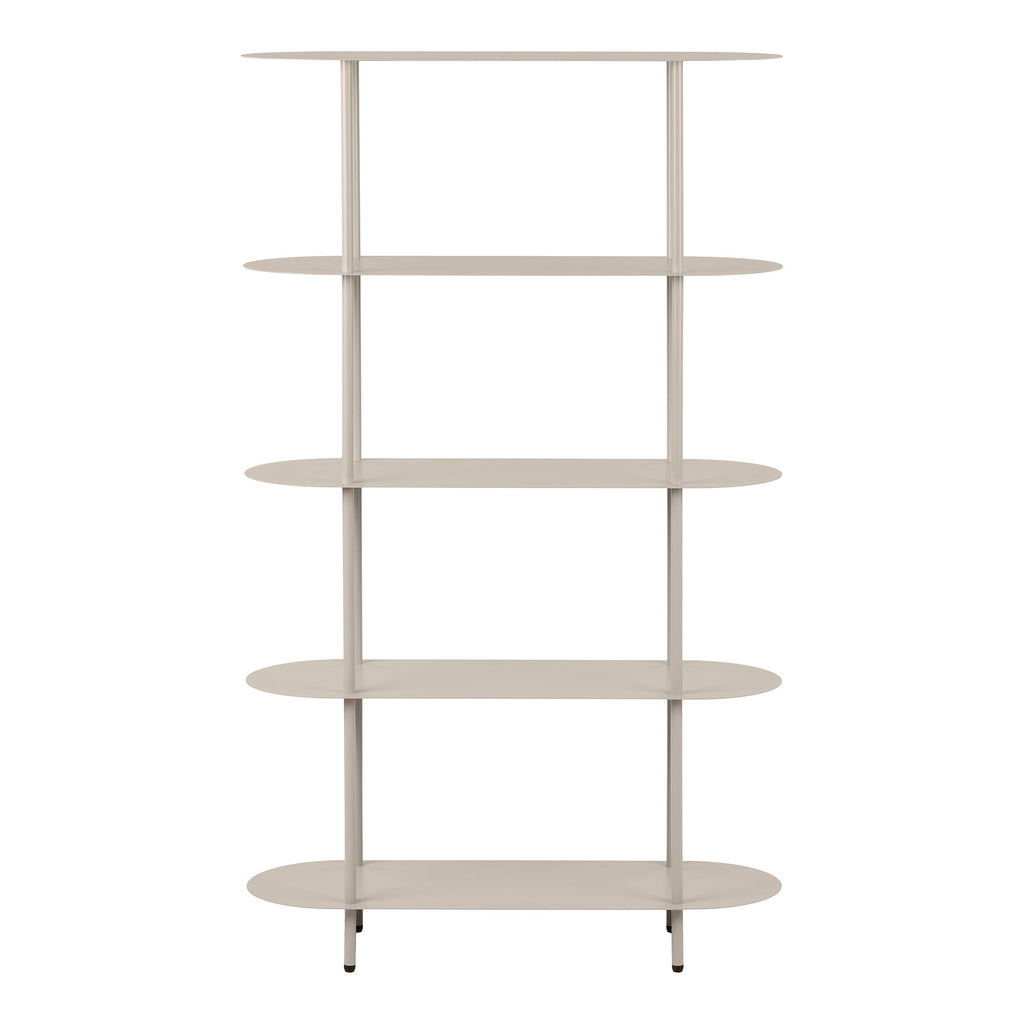 Rieti Boekenkast - 5 planken, metaal, zandkleurig 31x90x150 cm