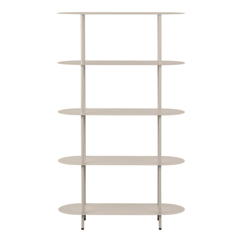 Rieti Boekenkast - 5 planken, metaal, zandkleurig 31x90x150 cm - Noël Home