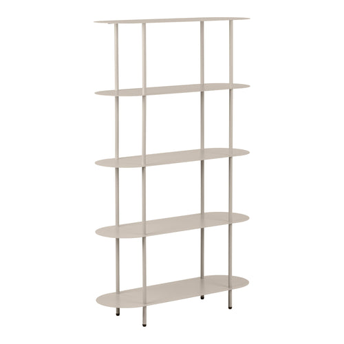 Rieti Boekenkast - 5 planken, metaal, zandkleurig 31x90x150 cm - Noël Home