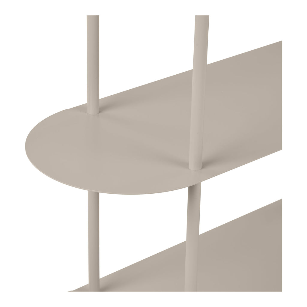 Rieti Boekenkast - 5 planken, metaal, zandkleurig 31x90x150 cm