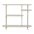 Rieti Boekenkast - 4 planken, metaal, zandkleurig 31x118x97 cm