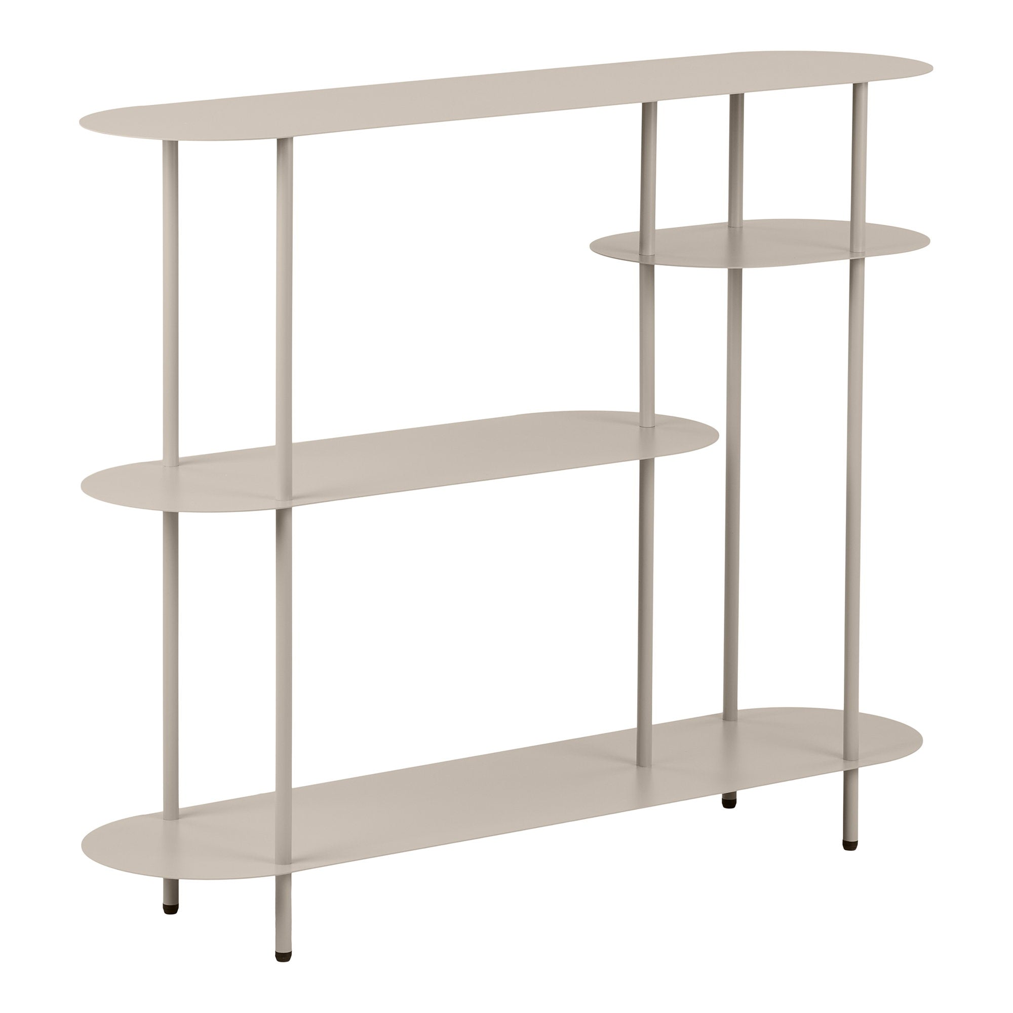 Rieti Boekenkast - 4 planken, metaal, zandkleurig 31x118x97 cm
