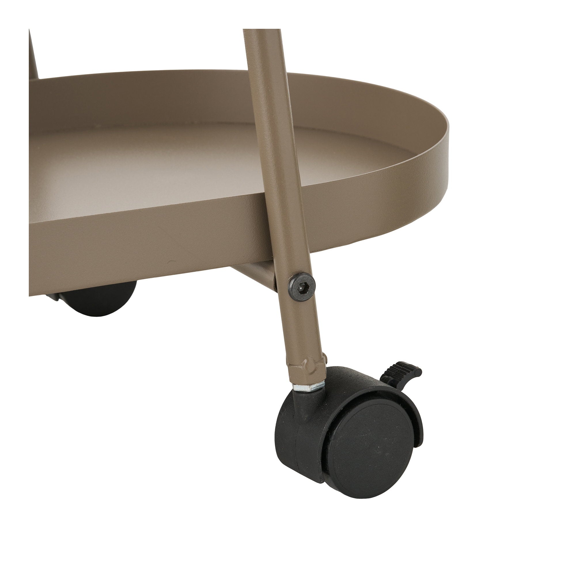 Empoli Bartrolley - 2 planken, staal, bruin 27,5x60x64 cm