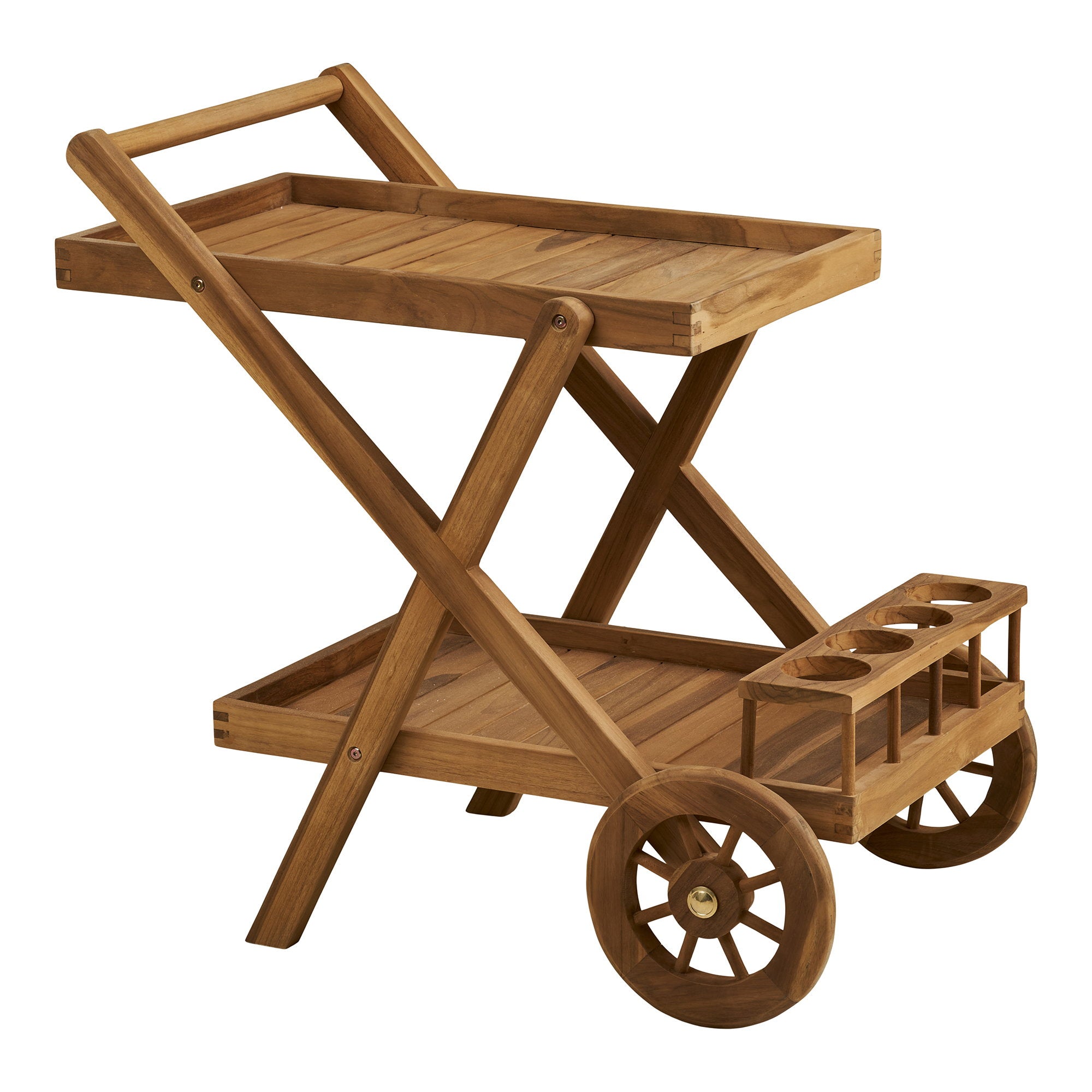 Pasaku Serveerwagen - Teak, naturel 86x50x81 cm