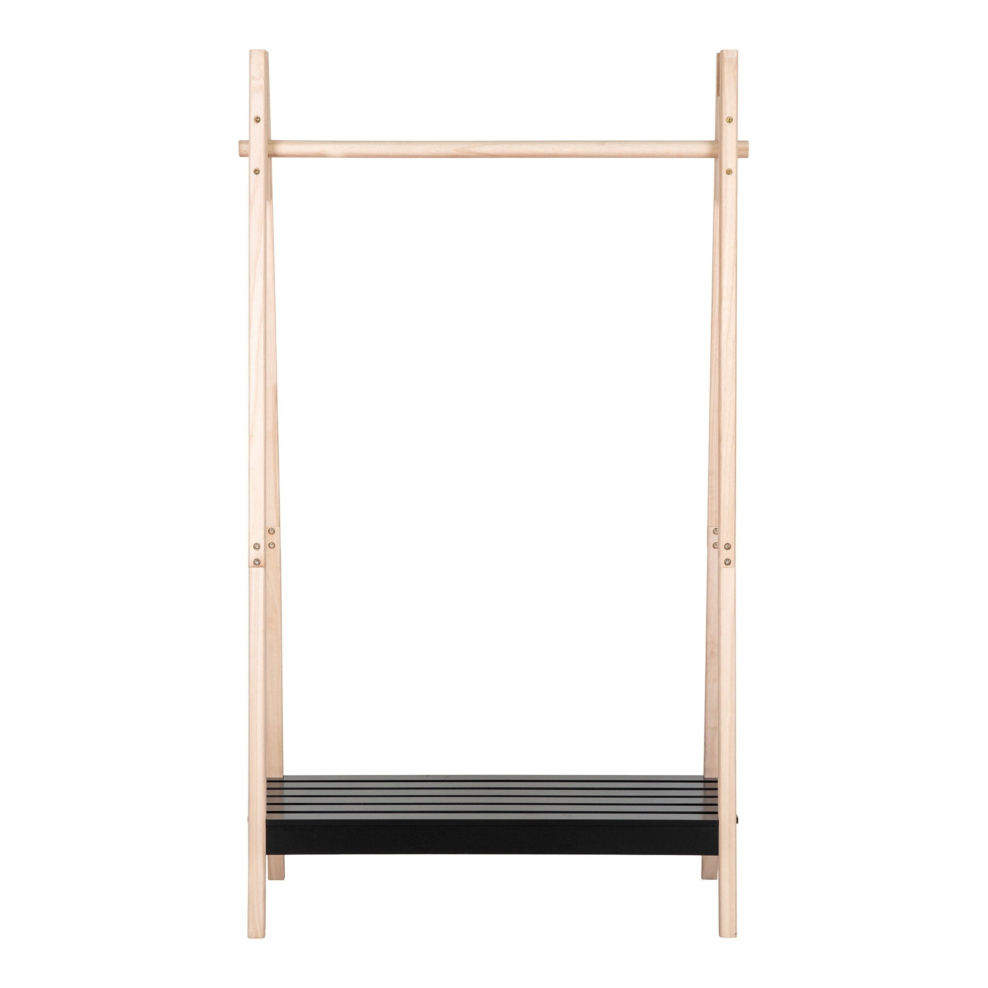 Torino Kledingrek - MDF/paulowniahout, naturel/zwart 94,5x39x170 cm