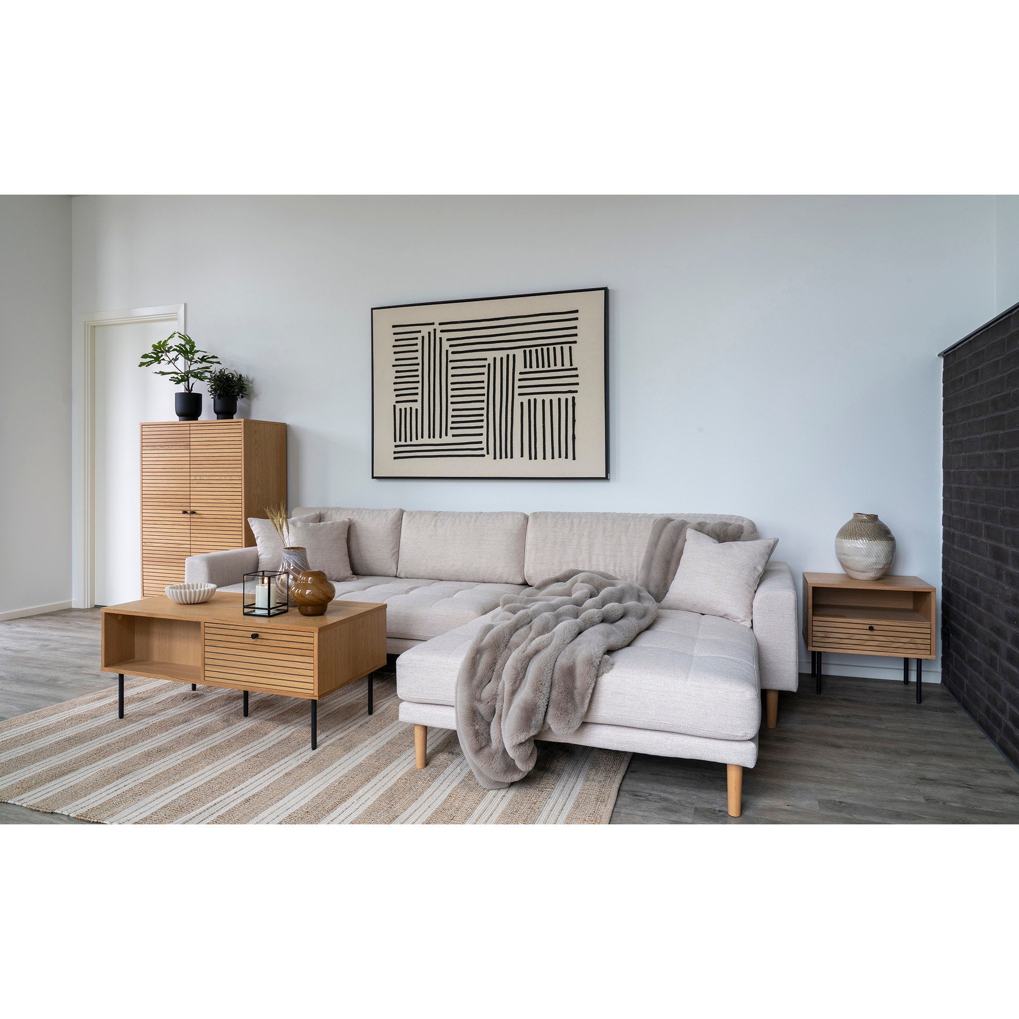 Galena Plaid - Plaid, imitatiebont, grijs 130x180 cm