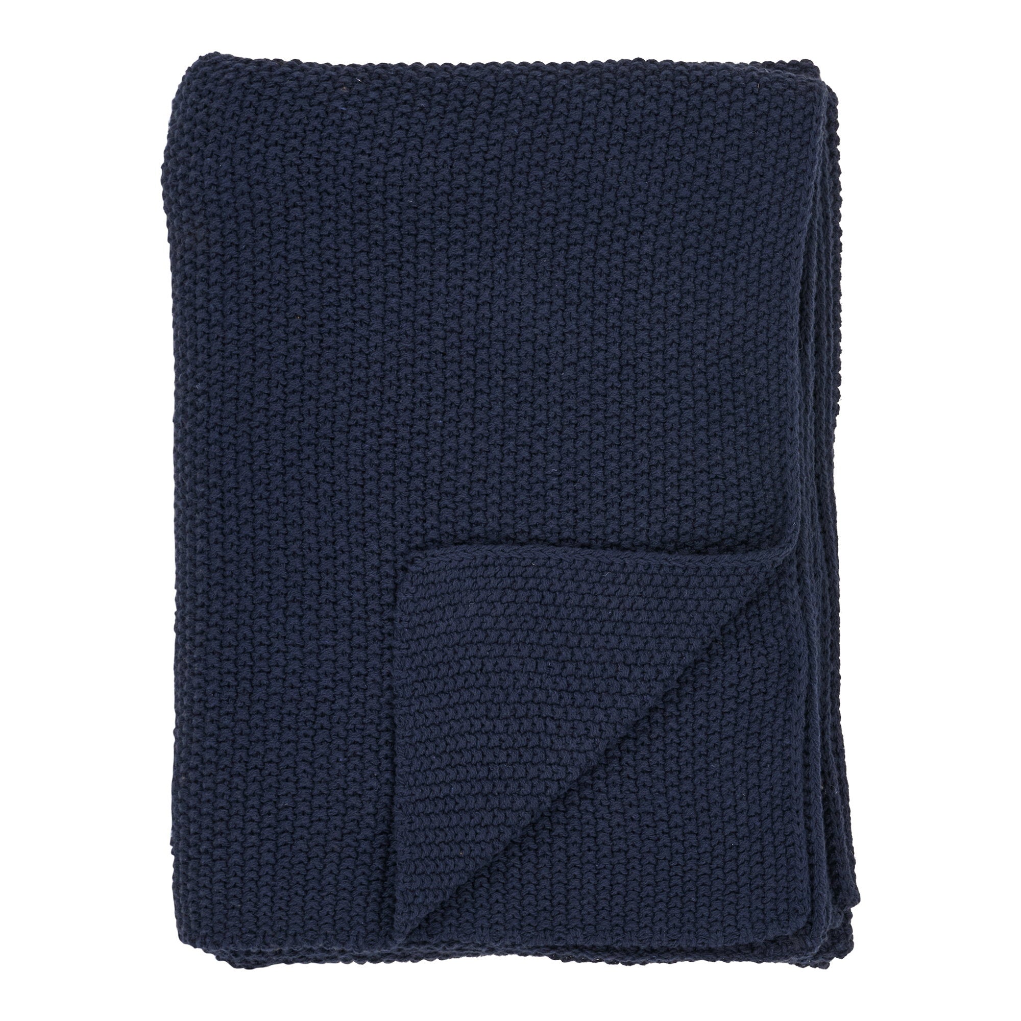 Santos Plaid - Plaid, gerecycled katoen, donkerblauw 130x170 cm