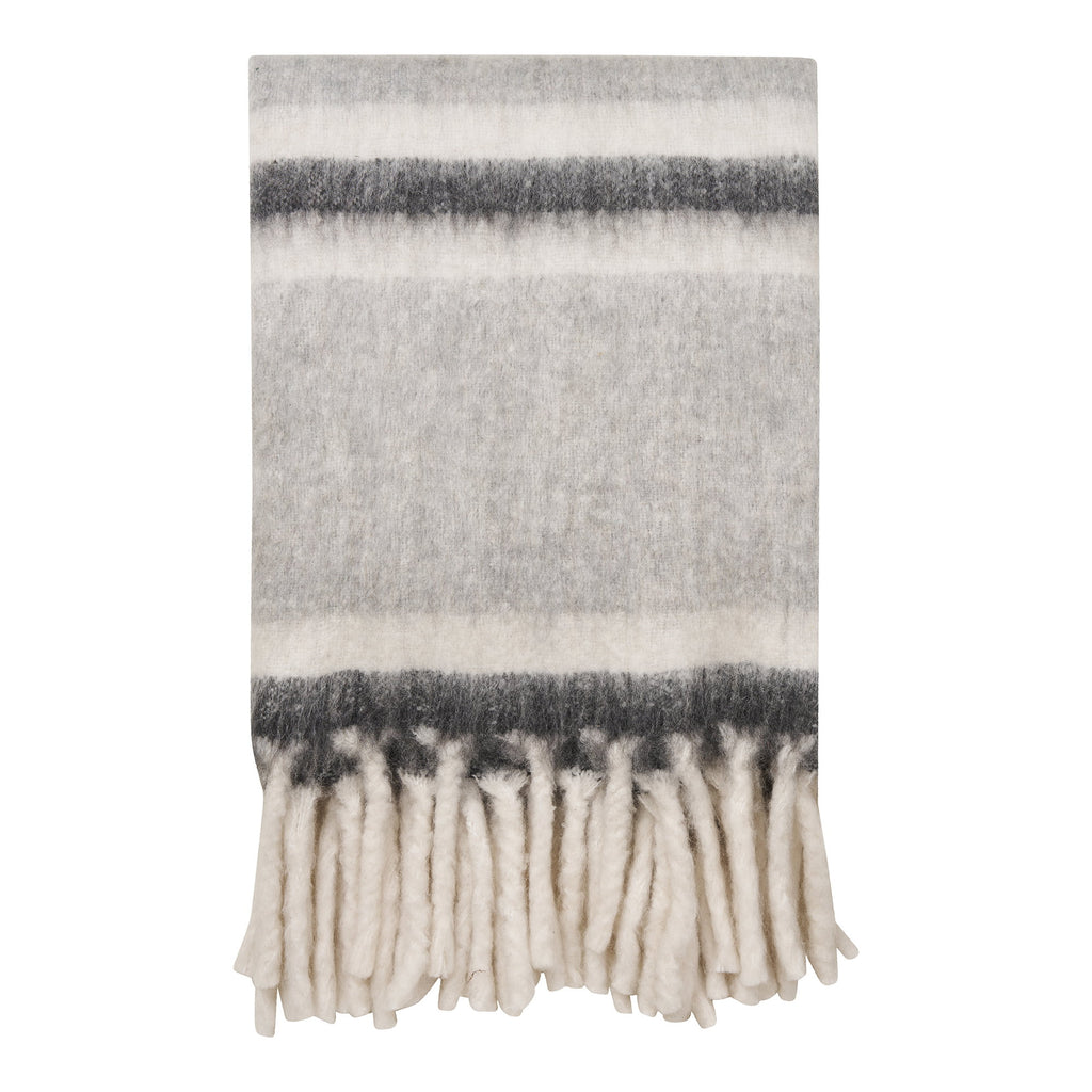 Carmel Plaid - Plaid, wolmix, grijs/wit 130x170 cm