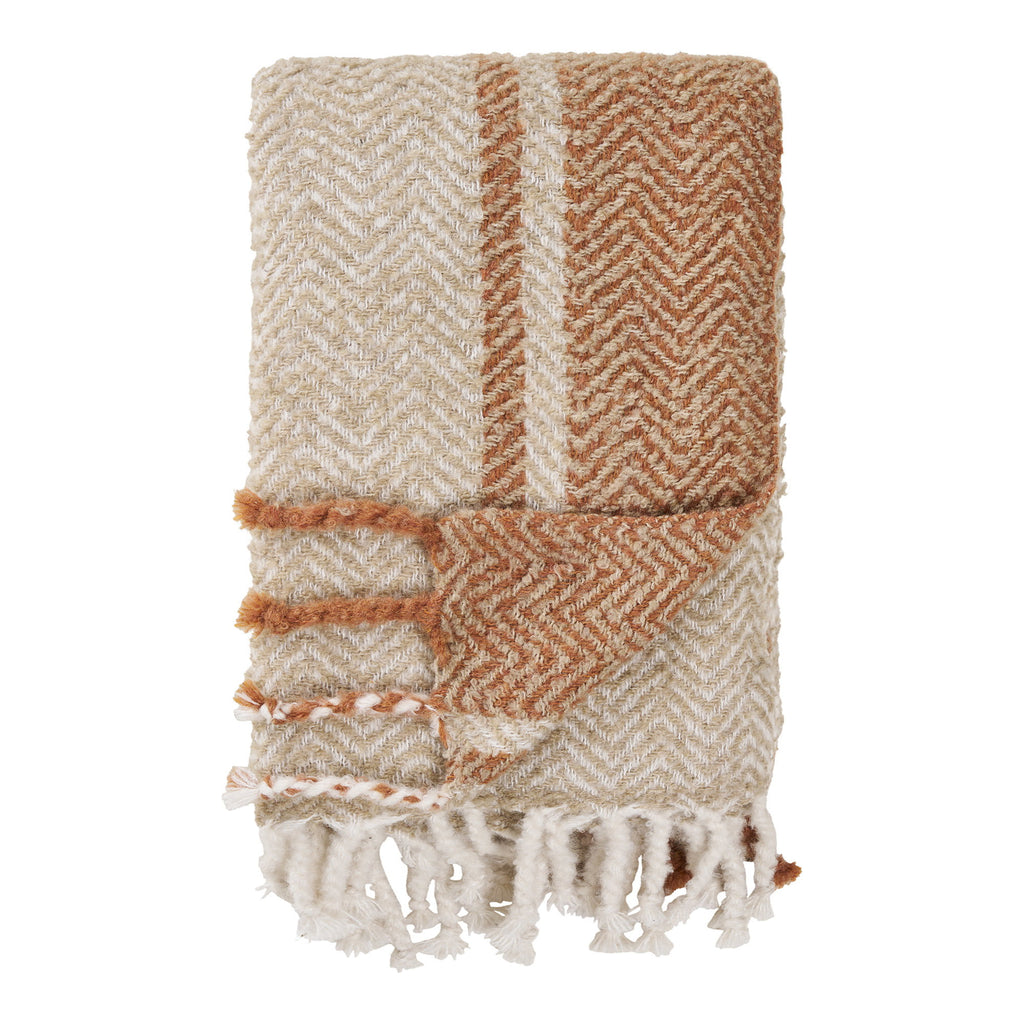 Almora Plaid - Plaid, beige/goudoranje, 130x180 cm
