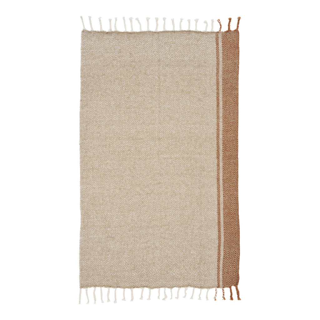 Almora Plaid - Plaid, beige/goudoranje, 130x180 cm