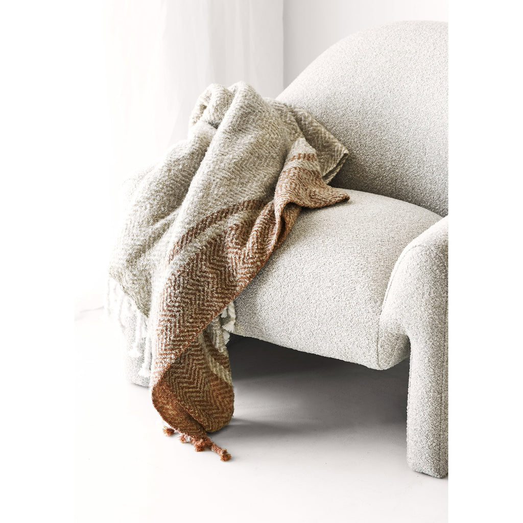 Almora Plaid - Plaid, beige/goudoranje, 130x180 cm