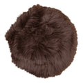 Schapenvacht Zitkussen - Bruin Ø35 cm