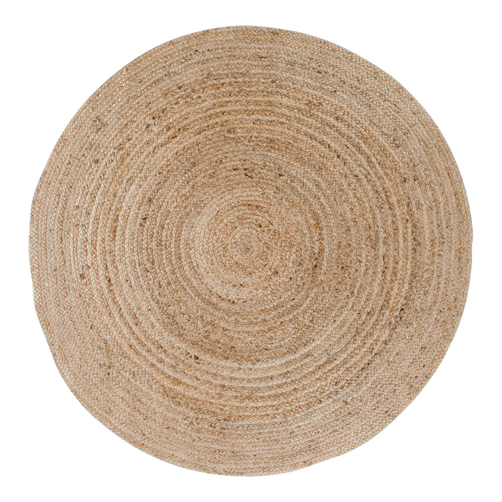 Bombay Vloerkleed - Vloerkleed, gevlochten jute, naturel, ø180 cm