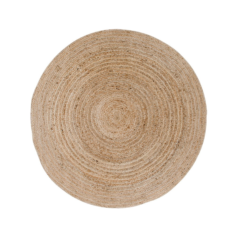 Bombay Vloerkleed - Vloerkleed, gevlochten jute, naturel, ø120 cm