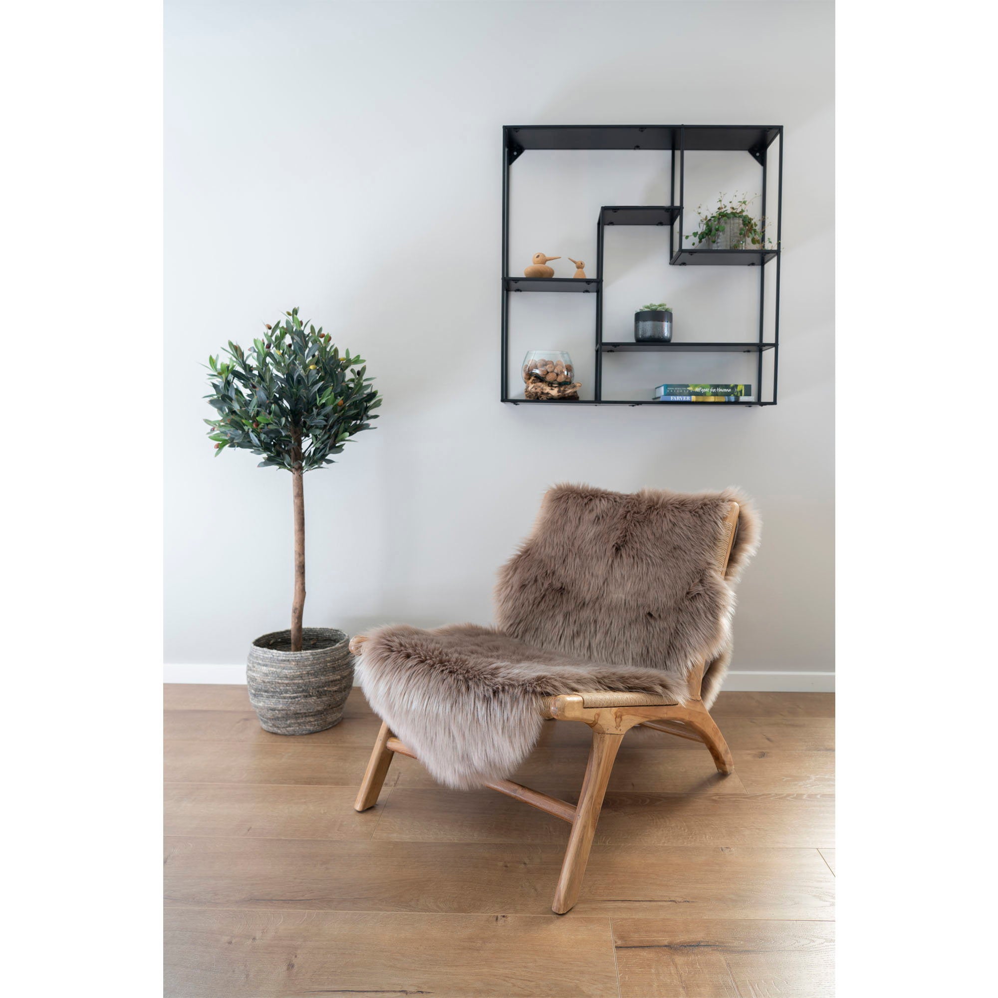 Kunstlamsvacht - Taupe (mushroom) 60x180 cm