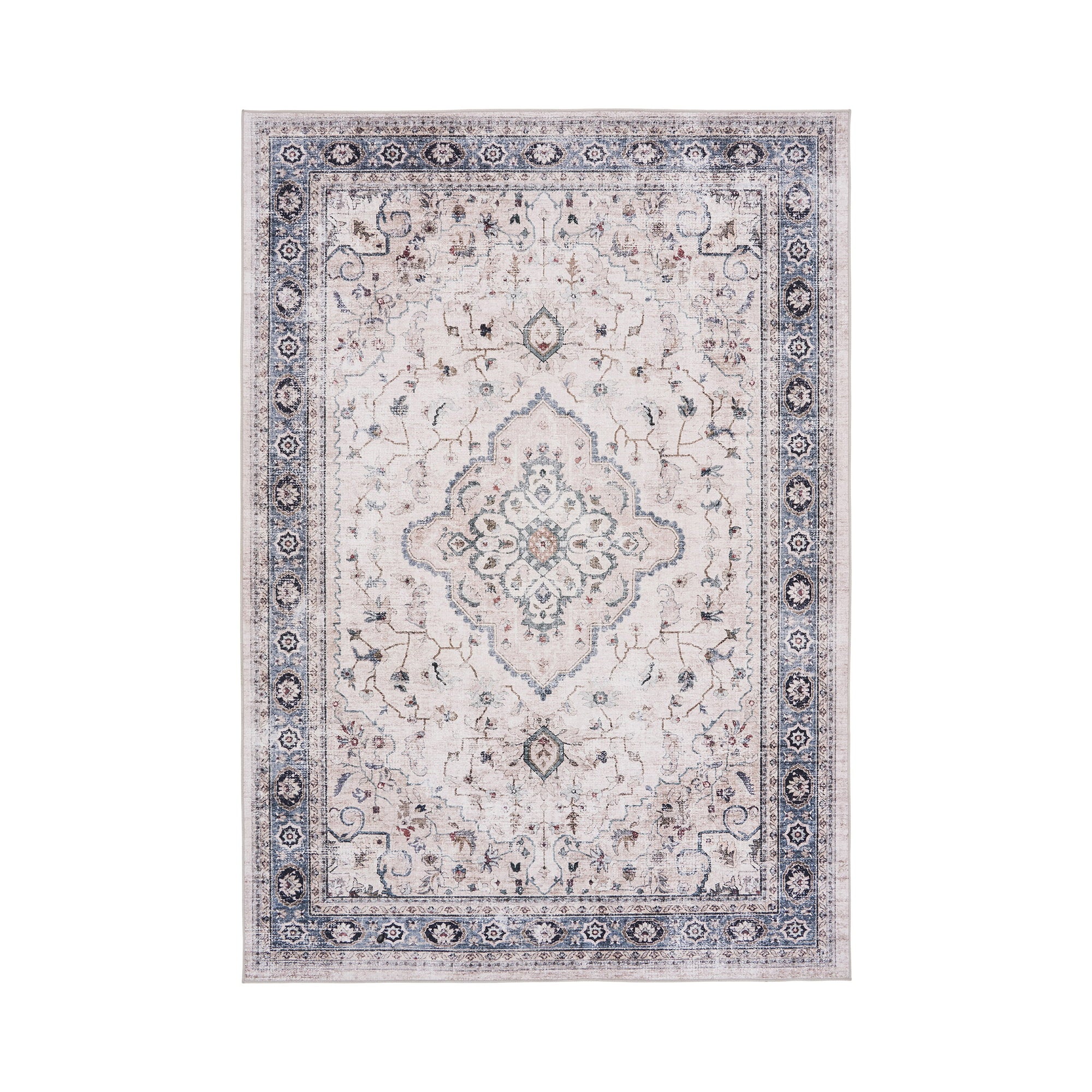 Havana Vloerkleed - Vloerkleed, off-white/beige/stofblauw, 160x230 cm