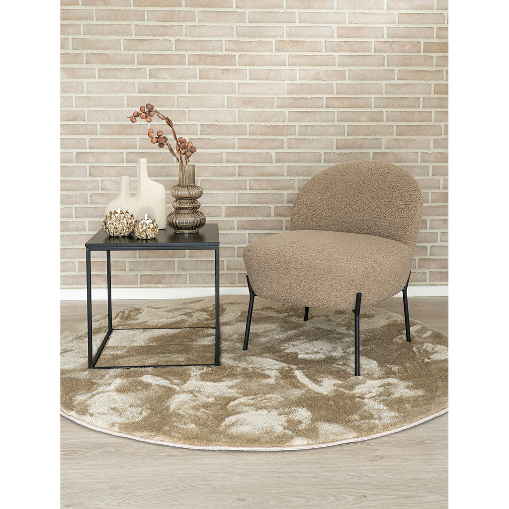 Miami Vloerkleed - Rond, zandkleurig Ø160 cm