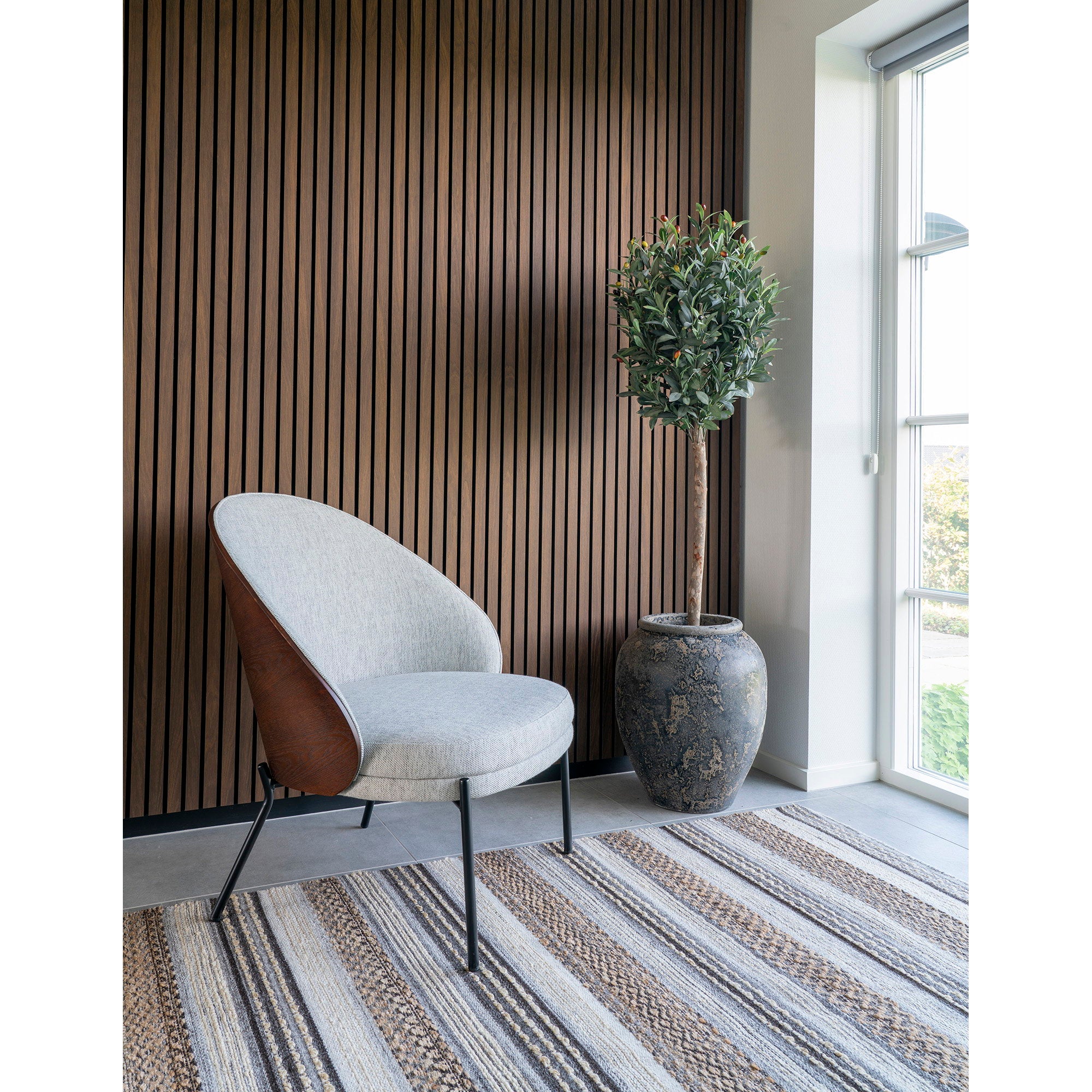 Morena Vloerkleed - Handgeweven, naturel/grijs 160x230 cm