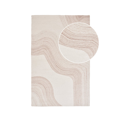 Surat Vloerkleed - Handgetuft, lichtbruin/ivoor 160x230 cm - Noël Home