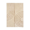 Tampa Vloerkleed - Vloerkleed, katoen met print, beige 160x230 cm