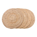 Bombay Placemats - Gevlochten jute, naturel Ø38 cm (set van 4)