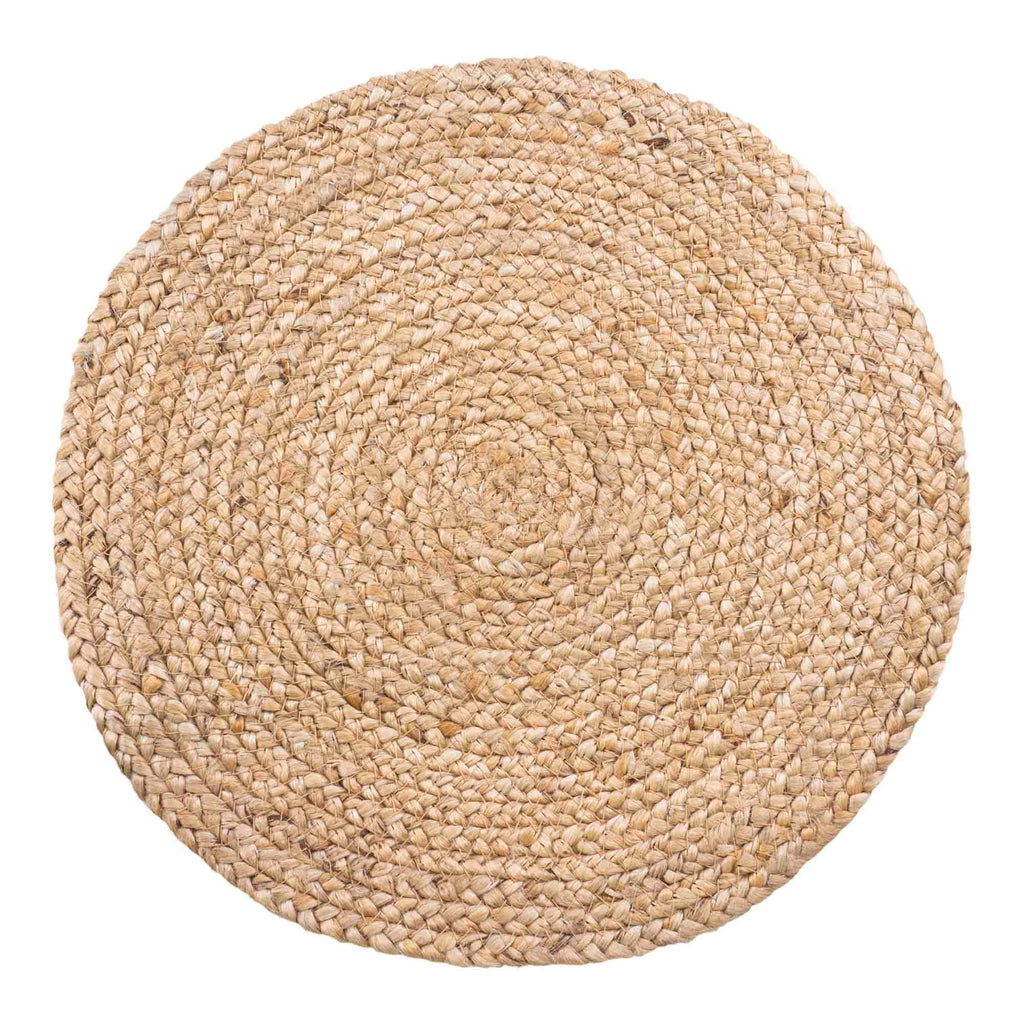 Bombay Placemats - Gevlochten jute, naturel Ø38 cm (set van 4)