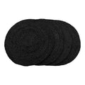 Bombay Placemats - Gevlochten jute, donkergrijs Ø38 cm (set van 4)