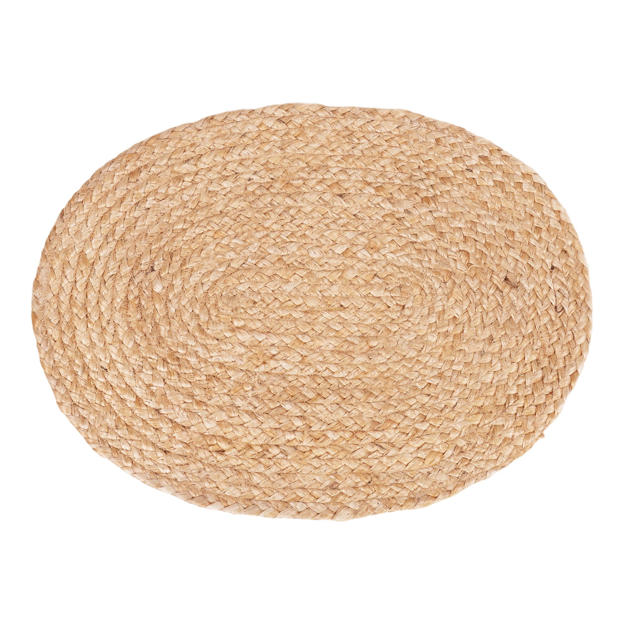Bombay Placemats - Gevlochten jute, naturel, ovaal 35x45 cm (set van 4)