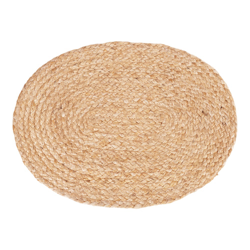 Bombay Placemats - Gevlochten jute, naturel, ovaal 35x45 cm (set van 4) - Noël Home
