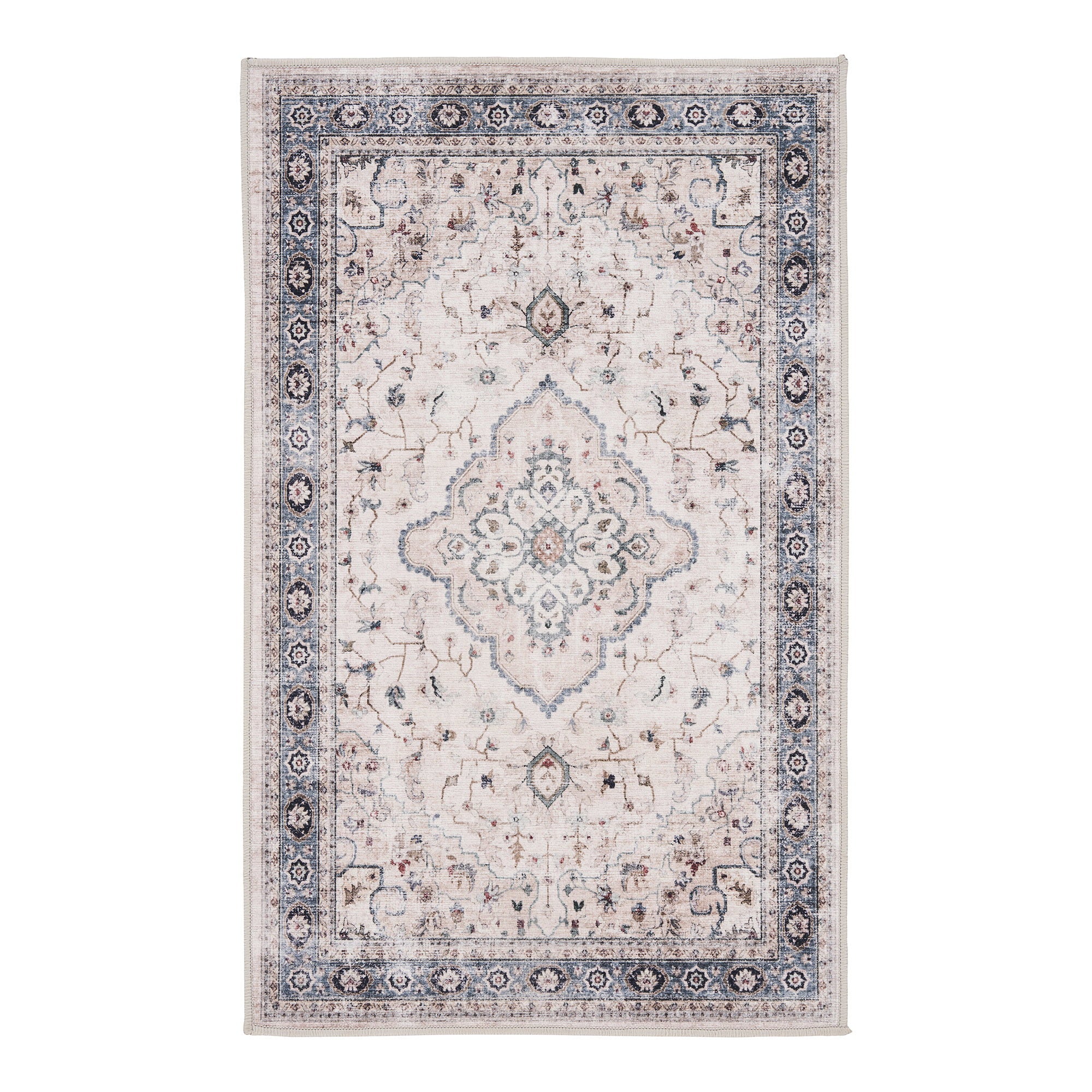 Havana Deurmat - Deurmat, off-white/beige/stofblauw, 50x80 cm
