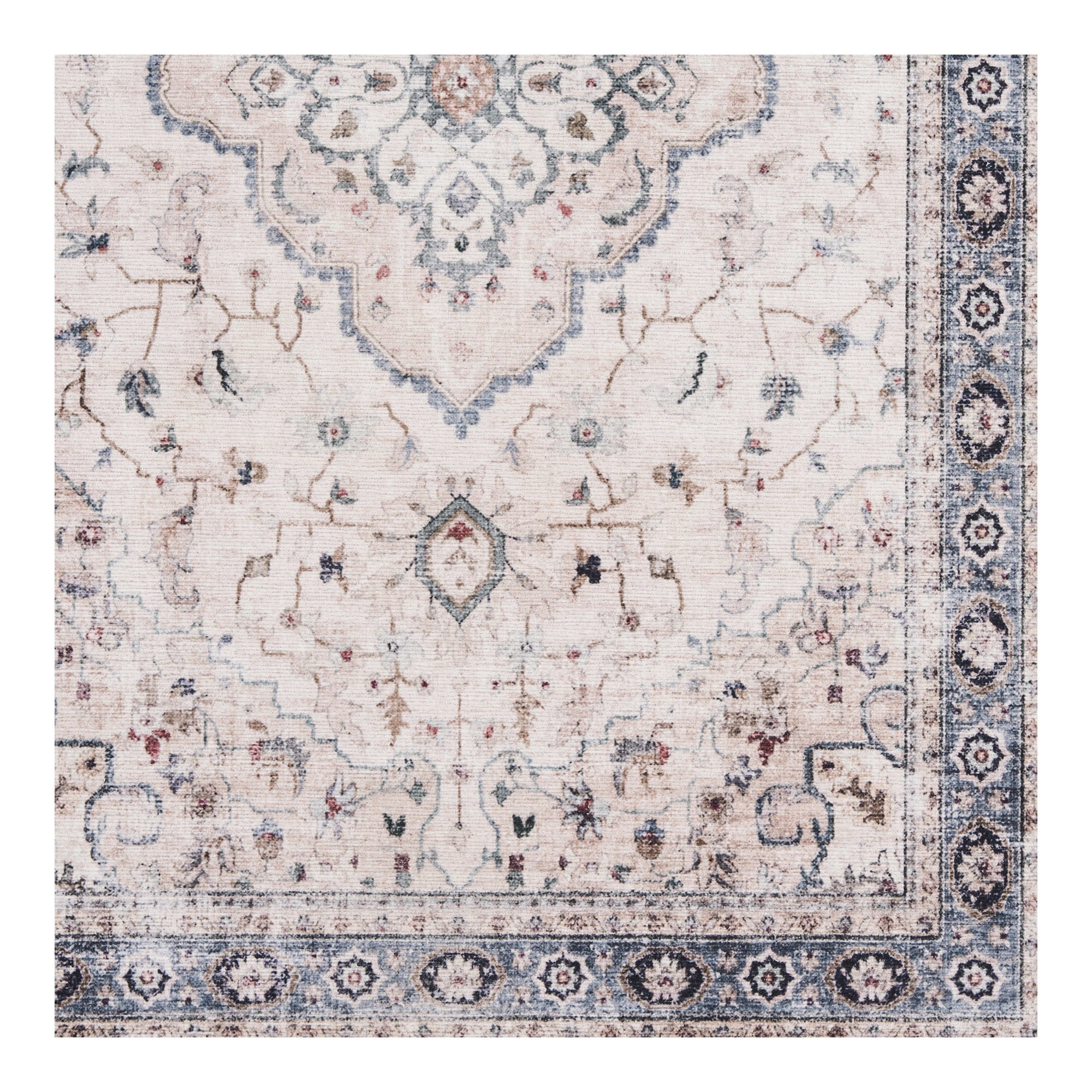 Havana Deurmat - Deurmat, off-white/beige/stofblauw, 50x80 cm