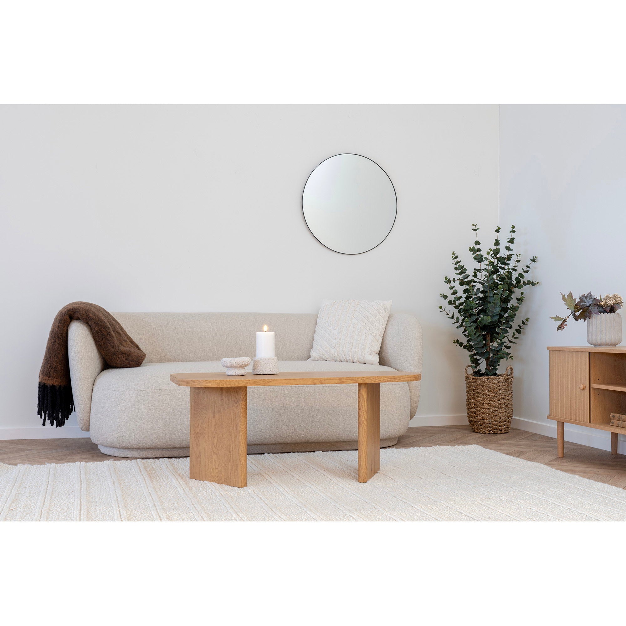 Jersey Spiegel - Staal, zwart Ø60 cm