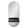 Olbia Spiegel - Metalen plank, staal, zwart 25x12x60 cm