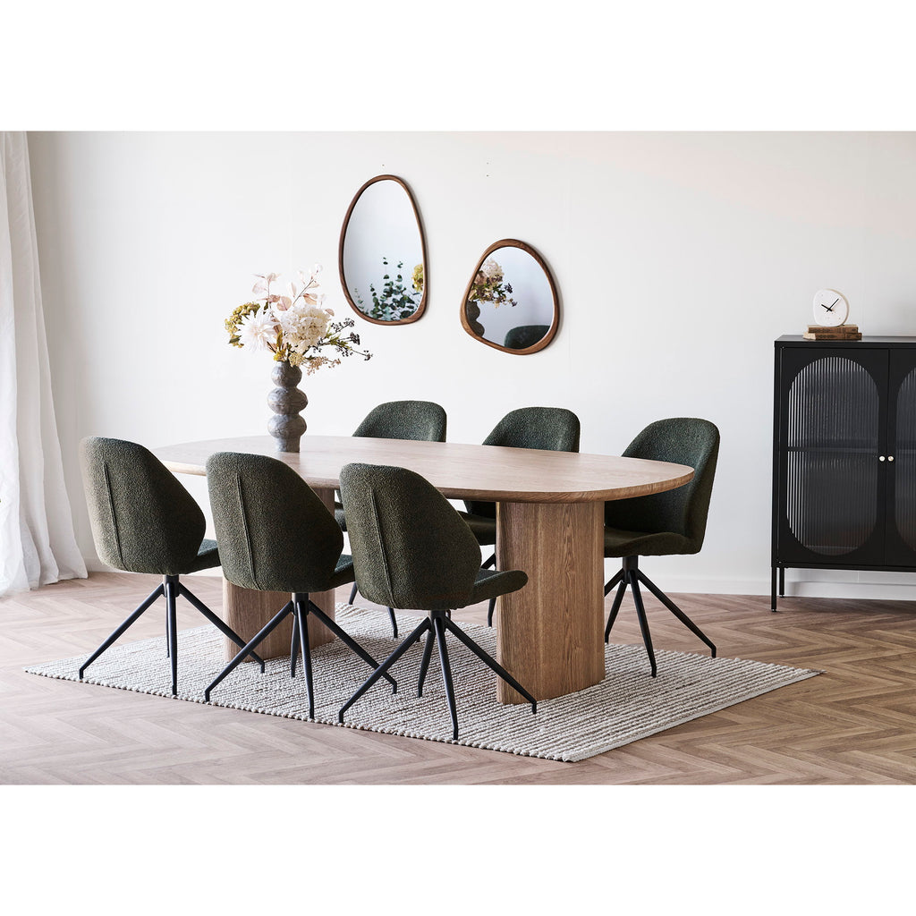 Luxon Spiegel - Organische vorm, houtlook 38,5x64,5 cm