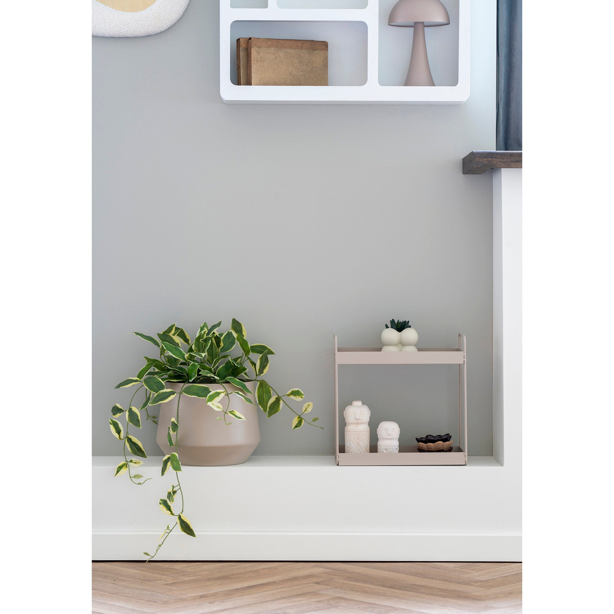 Rabo Staande Plank - Staal, zandkleurig, 2 planken 30x15x31 cm