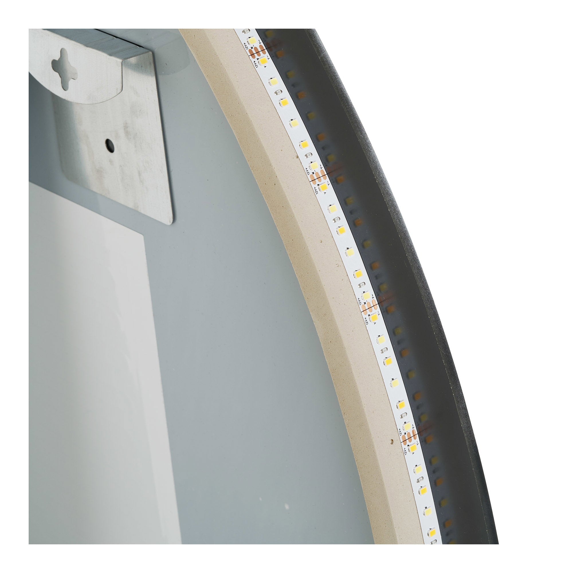 Kiama Spiegel - Spiegel met LED, anti-condens en 3 lichtstanden, organische vorm, 58x80 cm