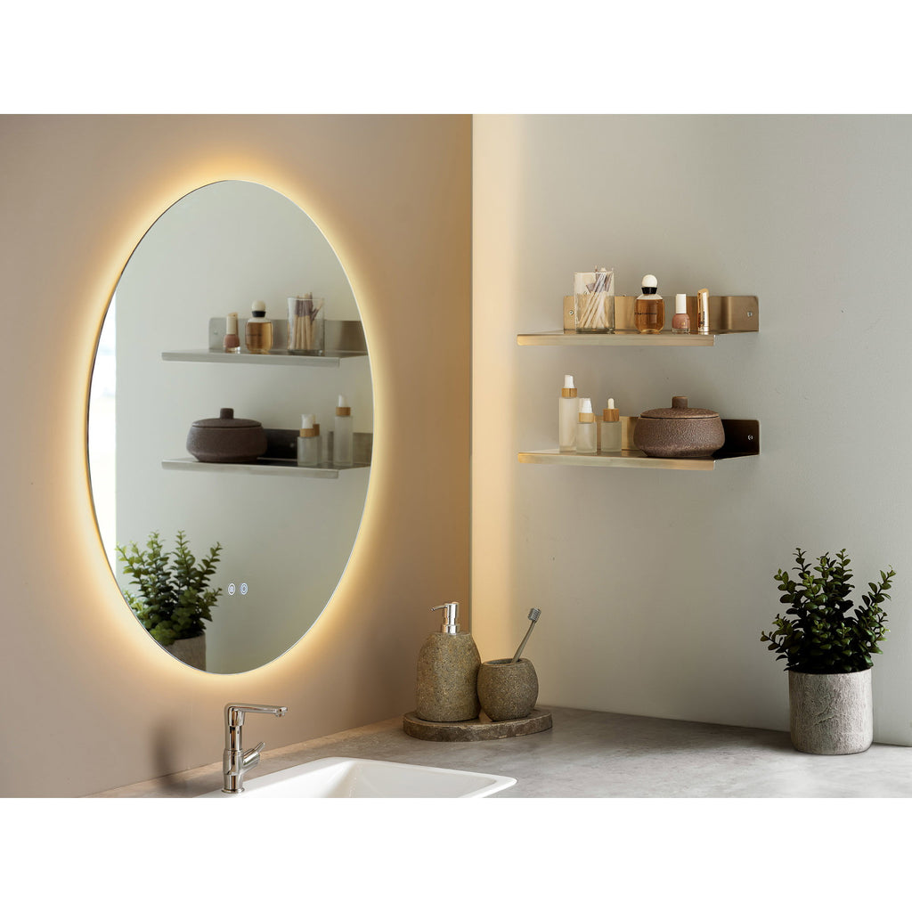 Kiama Spiegel - Spiegel met LED, anti-condens en 3 lichtstanden, ø80 cm