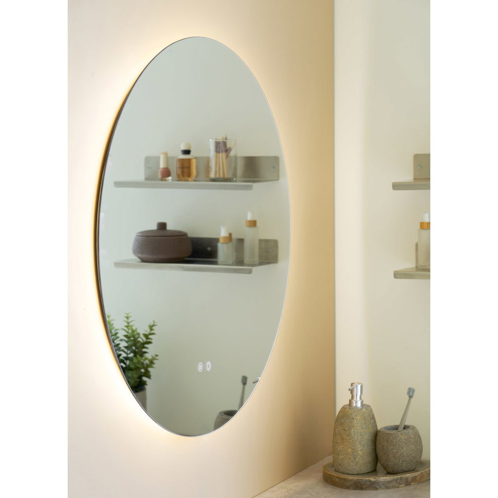 Kiama Spiegel - Spiegel met LED, anti-condens en 3 lichtstanden, ø80 cm