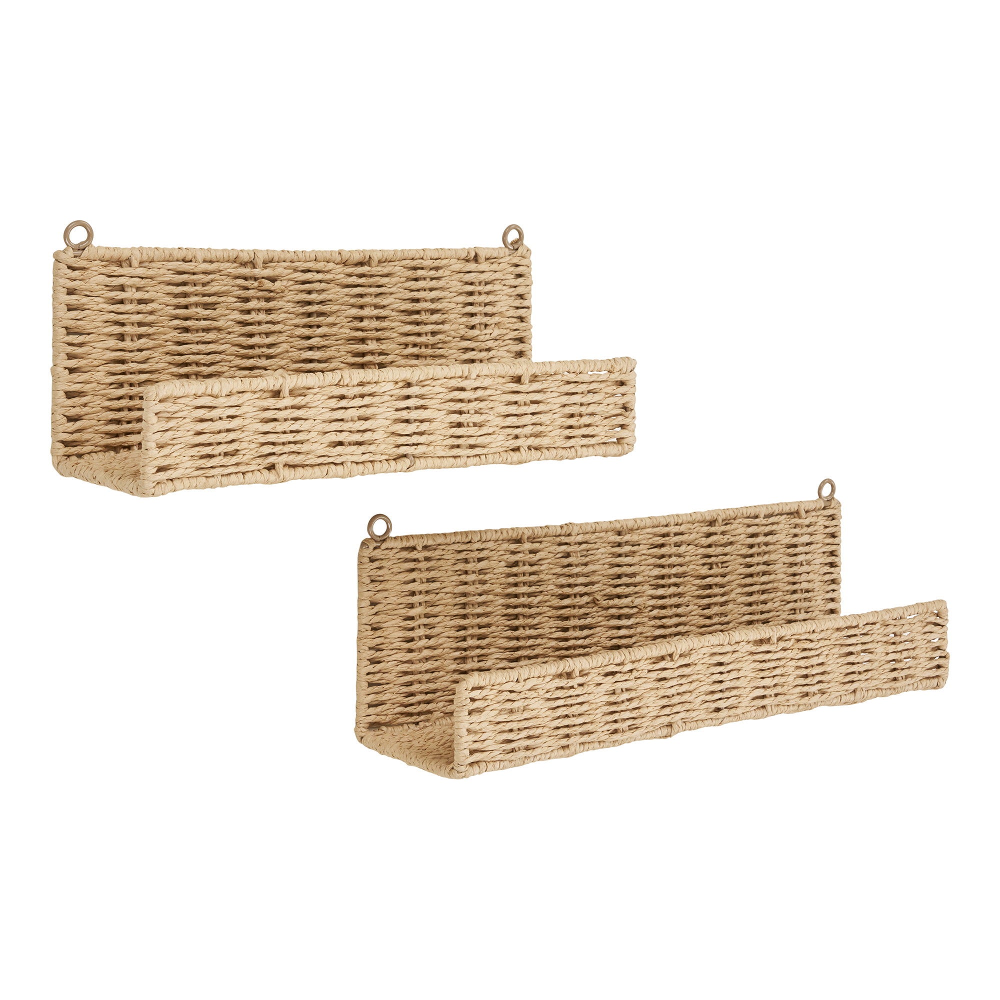 Treviso Wandplanken - Papier, naturel (set van 2)