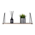 Arnhem Wandplank - Houten plank, zwart frame 65x17 cm