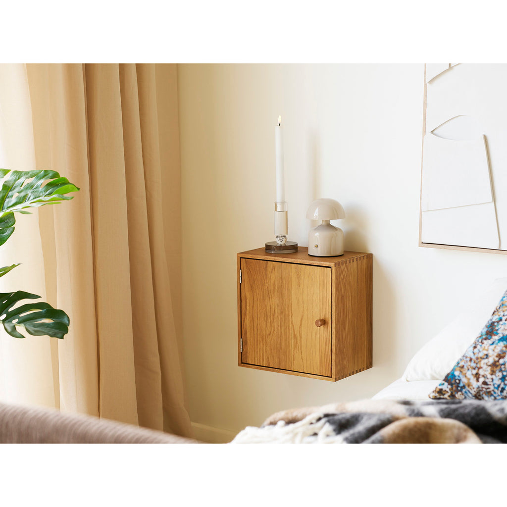 Townsville Wandplank met Deur - Eikenhout 18x30x30 cm