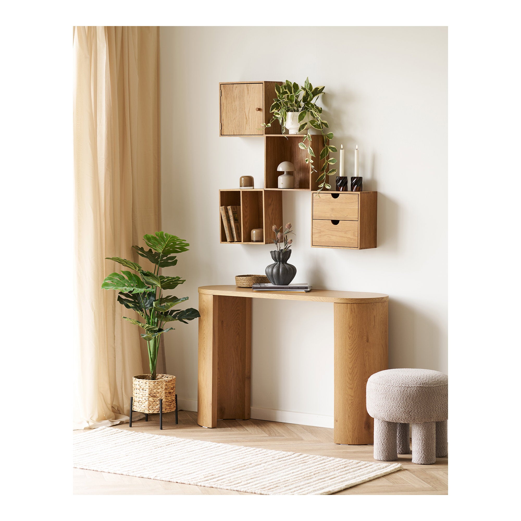 Townsville Wandplank - Eikenhout 18x30x30 cm