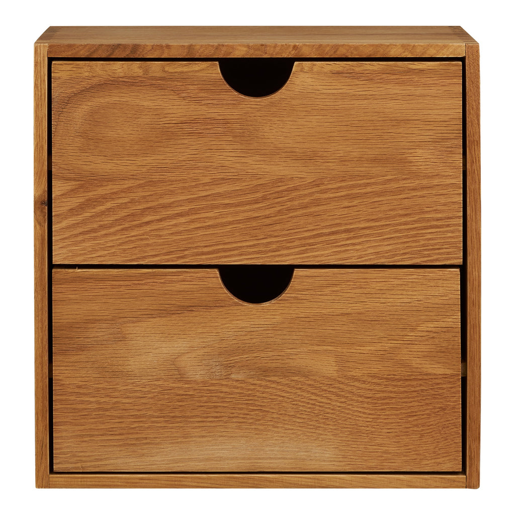 Townsville Wandplank met Lades - Eikenhout 18x30x30 cm