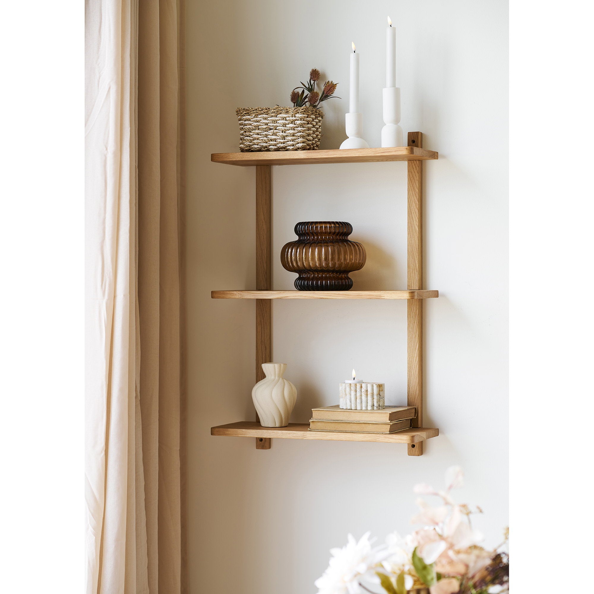 Townsville Wandplank - Eikenhout 20x50x75 cm